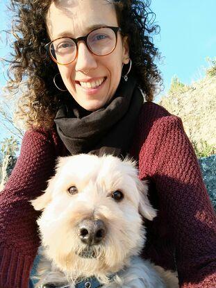 Rex, el perro de mi abuela en uno de nuestros paseos por el río.