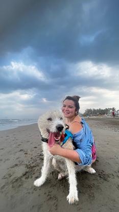 En la playa