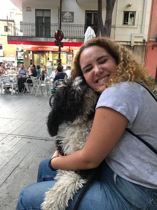 Con mi querida Nera, llevo paseándola y cuidando de ella en las vacaciones 9 años 