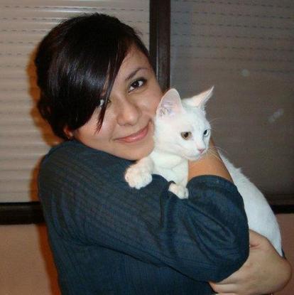 Con mi gato Fry.