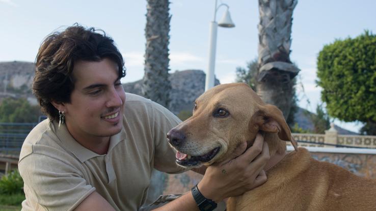 Disfrutando de un paseo con "Bonk"