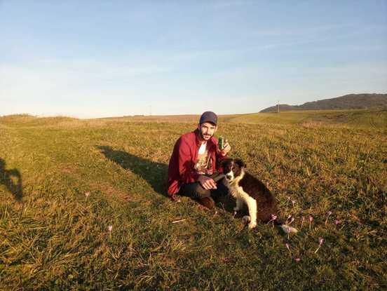 Yo y mi Border collie horus