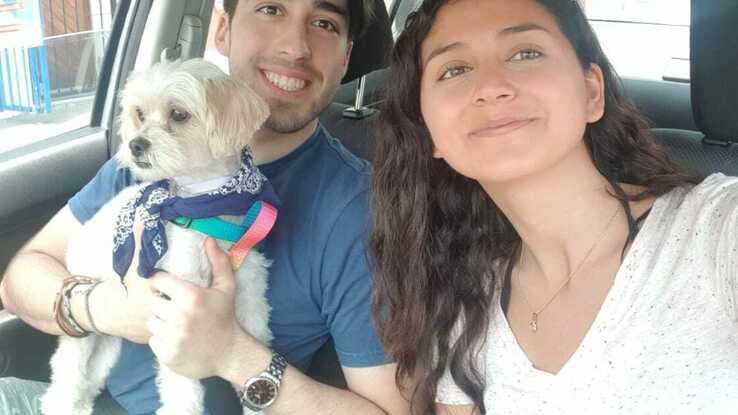 mi pareja y yo de paseo con Panchita