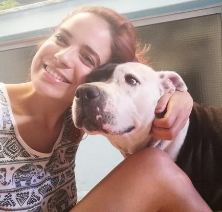 Luna es una preciosa Pitbull que cuidaba en Gran Canaria 