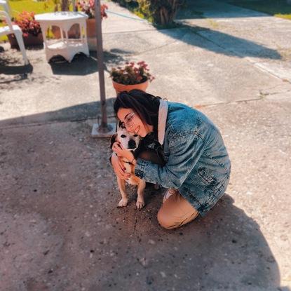 Max y yo al sol.