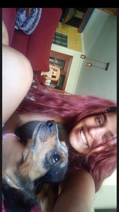Con Milo muy cariñoso