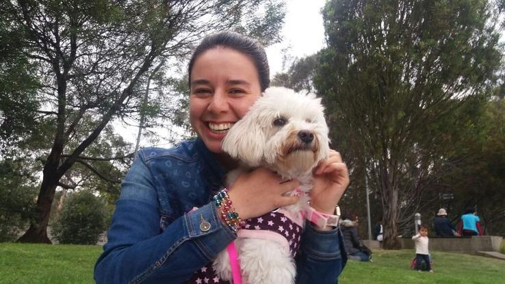 Con mi mascota Olivia