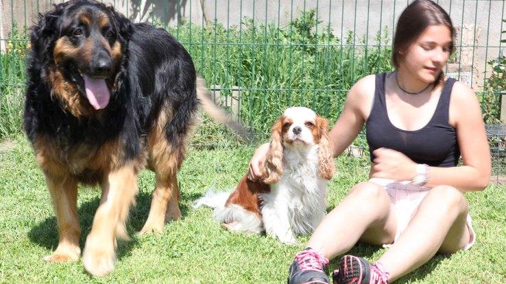 Tomando el sol, con Rosita y Cosmo