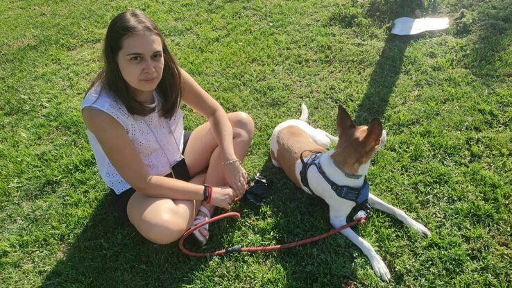 Bruno y yo descansado después de un paseo largo y entretenido