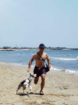 Jugando en la playa