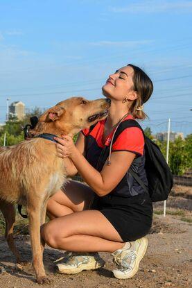 Con símba en la protectora