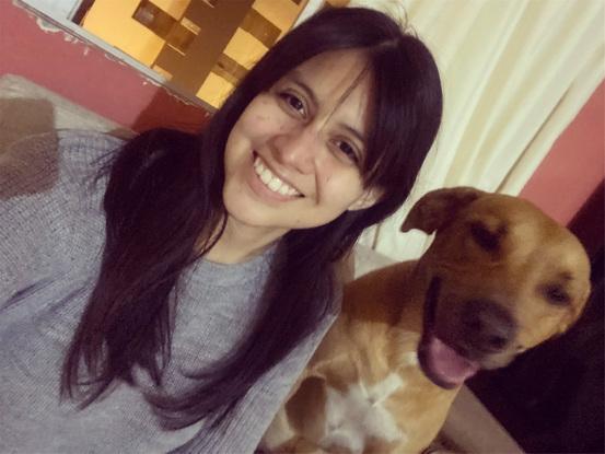 Este perrito sonriente es Senki, lo rescate de la calle cuando era cachorro y mi hermana lo adoptó 