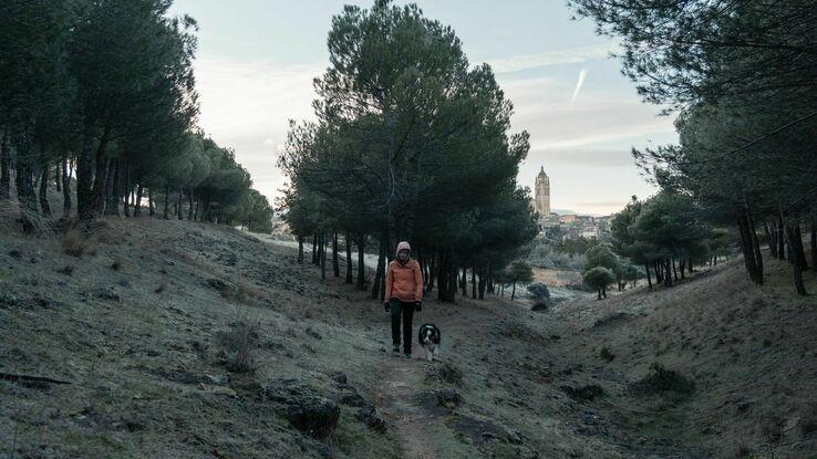 Luna y yo de paseo