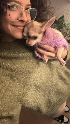 Cocoa con su abrigo favorito