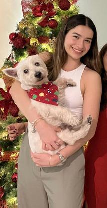 With my dog Gymbo:)