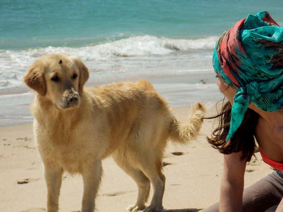 En la playa