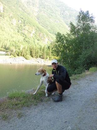 Luna y yo en Pirineos (Luna falleció 09/2013)