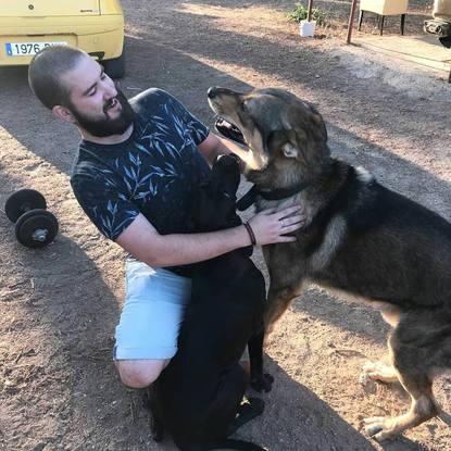 Pedrito y Kimbo, los perros de unos familiares.