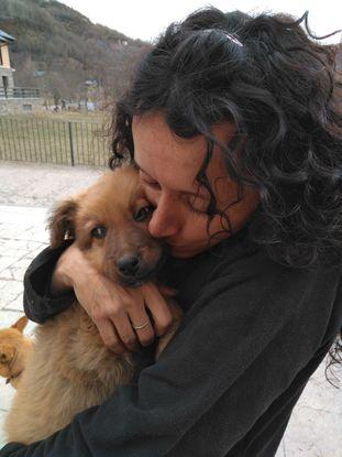 En Benasque Huesca conociendo a uno de lo cachorros que había comprado un amigo 