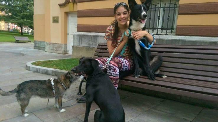 Con Deva, Marvin y Ambú de paseo.