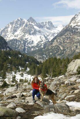 Akela y yo en pirineos